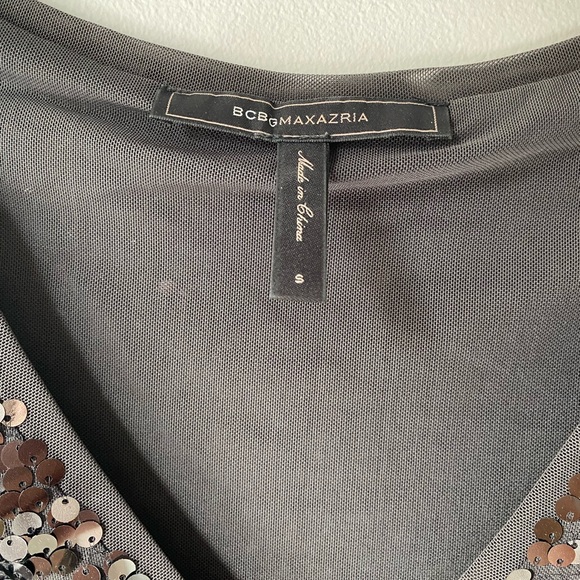 BCBGMAXAZRIA Fitted Sequin Dress, Size S - Picture 2 of 3